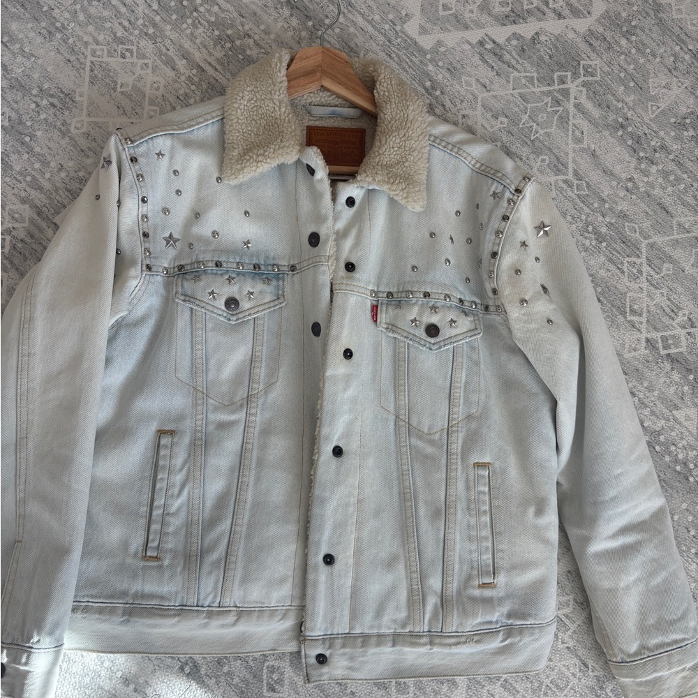 Levi's Light Blue Jean Jacket with Sherpa Collar
